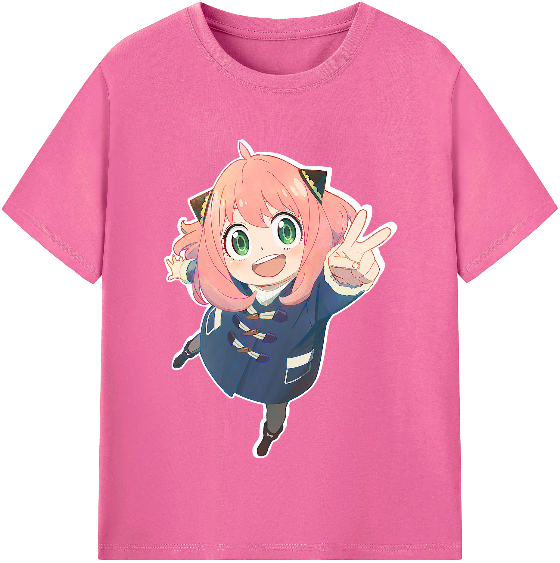 （画像用） SPY×FAMILY间谍家家酒 レディースカジュアルプリントTシャツ（綿100％）